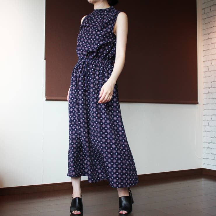 ワンピースペイズリーエスニックカジュアルナチュラルロングノースリーブきれいめリボ 品番 Sklw Lapule ラピュレ のレディースファッション通販 Shoplist ショップリスト