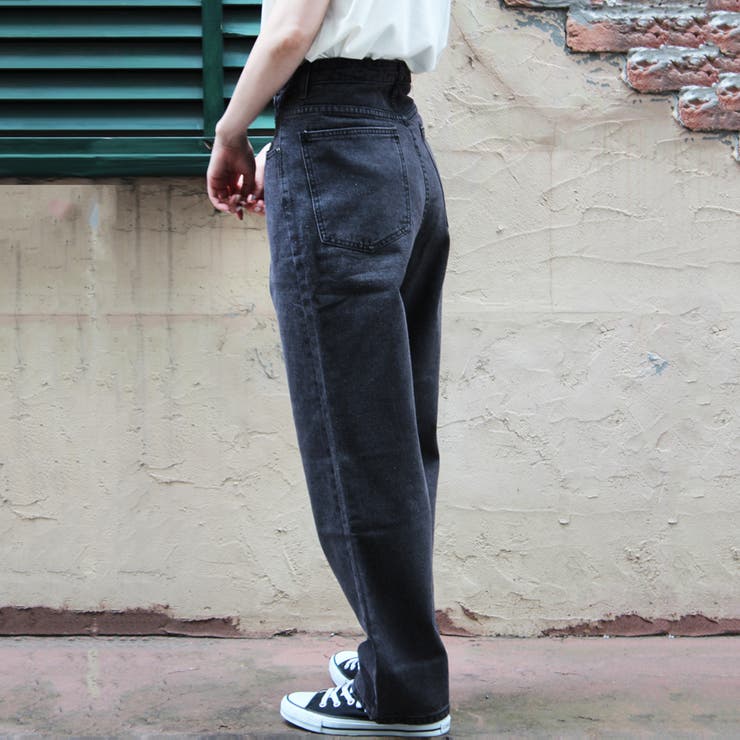 大きいサイズパンツハイウエストジーンズビッグサイズ脚長ゆるカジカジュアルデニムM… | LAPULE  | 詳細画像5 