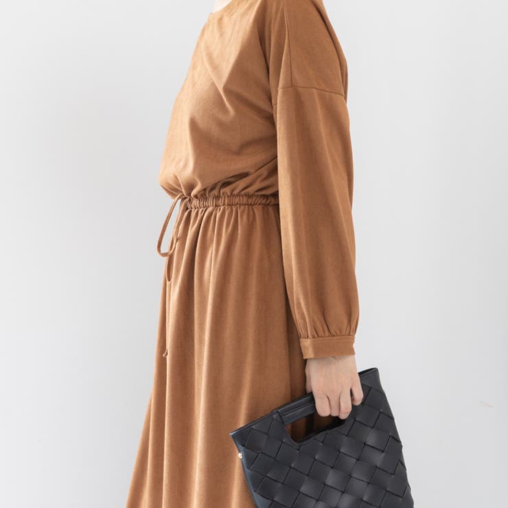 大きいサイズカジュアルナチュラルゆったり体形カバーシンプルスエードワンピースドロ… | LAPULE  | 詳細画像7 