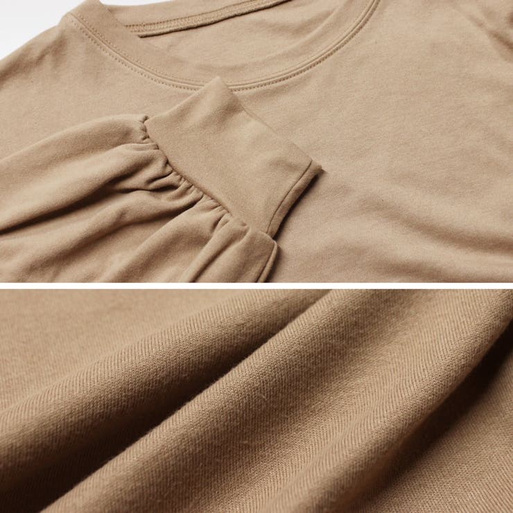 ワンピース長袖春ゆったり体型カバーロングバックプリーツバイカラーバックシャンカジ… | LAPULE  | 詳細画像15 