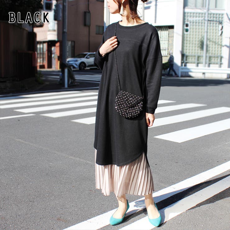 ワンピースゆったりワンピース長袖ワッフルサーマルカジュアルシンプル前後差ロングワ 品番 Sklw Lapule ラピュレ のレディースファッション通販 Shoplist ショップリスト