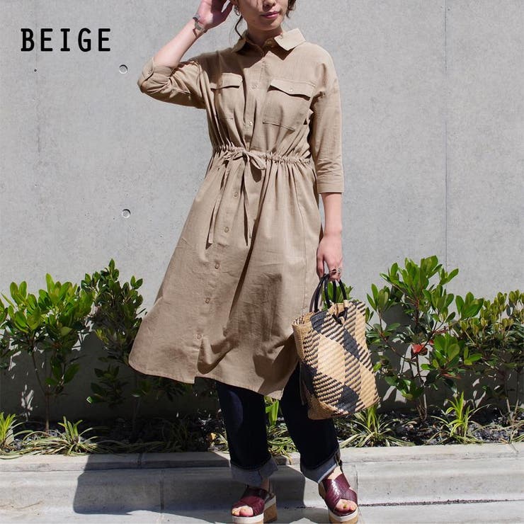 ワンピース春長袖シャツワンピロングワンピースロング丈ロングシャツリネンきれいめ夏 品番 Sklw Lapule ラピュレ のレディースファッション通販 Shoplist ショップリスト