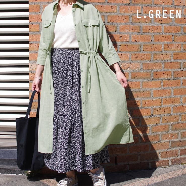 ワンピース春長袖シャツワンピロングワンピースロング丈ロングシャツリネンきれいめ夏 品番 Sklw Lapule ラピュレ のレディースファッション通販 Shoplist ショップリスト