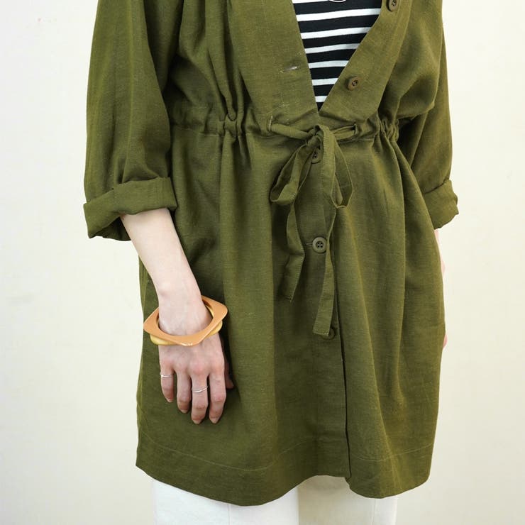 春アウターライトアウター羽織り40代ゆったり体型カバーリネン綿麻レーヨンナチュラ… | LAPULE  | 詳細画像11 