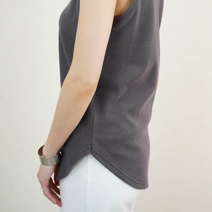 タンクトップノースリーブインナー40代ワッフル2way前後どちらでも韓国ファッシ… | LAPULE  | 詳細画像9 