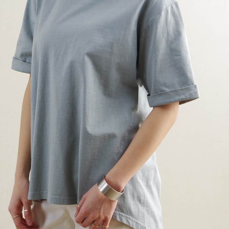 Tシャツ半袖前後差ヴィンテージ風ピグメント40代ゆったり大きめ体型カバー部屋着韓… | LAPULE  | 詳細画像15 