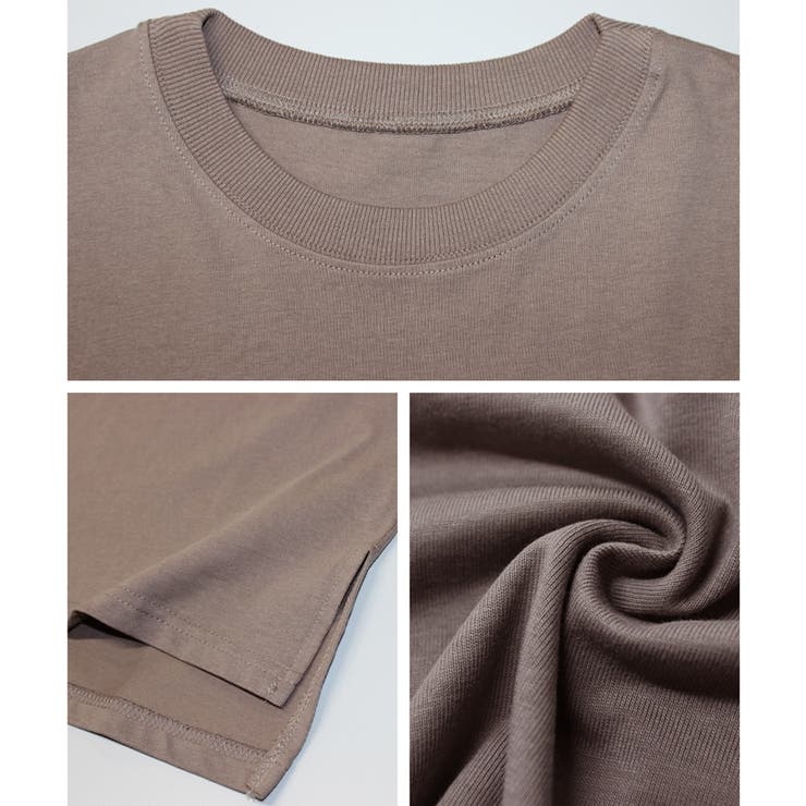 Tシャツ半袖ビッグT40代ゆったり大きめ体型カバー無地白綿100韓国ファッション… | LAPULE  | 詳細画像17 