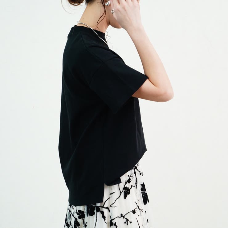 Tシャツ半袖40代ハイネックシンプルカジュアル無地綿100モックネック韓国ファッ… | LAPULE  | 詳細画像12 