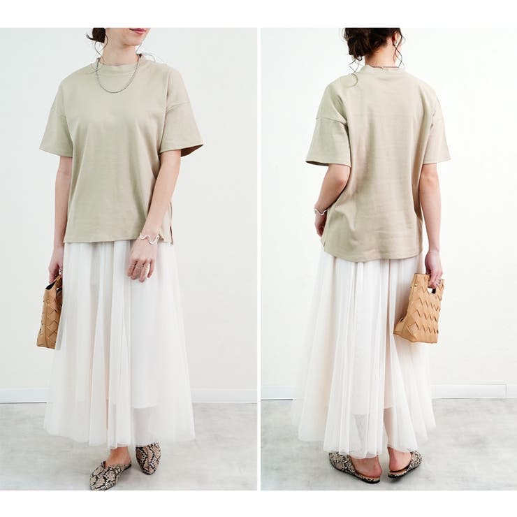 Tシャツ半袖40代ハイネックシンプルカジュアル無地綿100モックネック韓国ファッ… | LAPULE  | 詳細画像6 