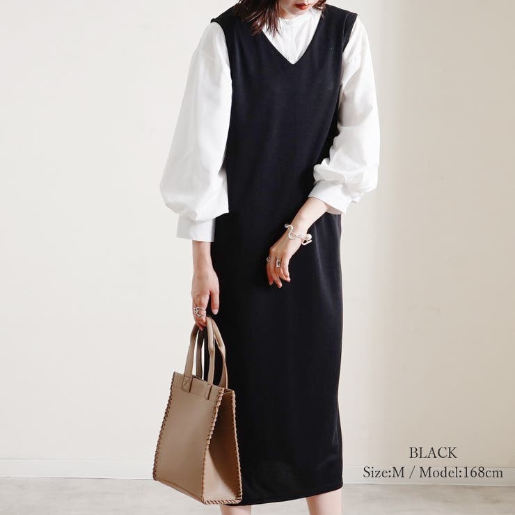 【Lana 】カットポンチ バッククロスVネックジャンスカ | LAPULE  | 詳細画像11 