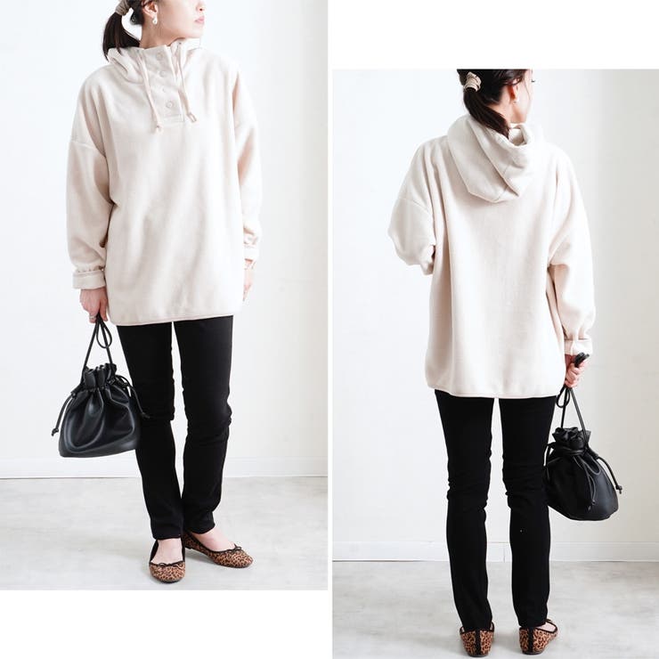 フリース パーカー オーバーサイズ[品番：RLCW0003952]｜relaclo