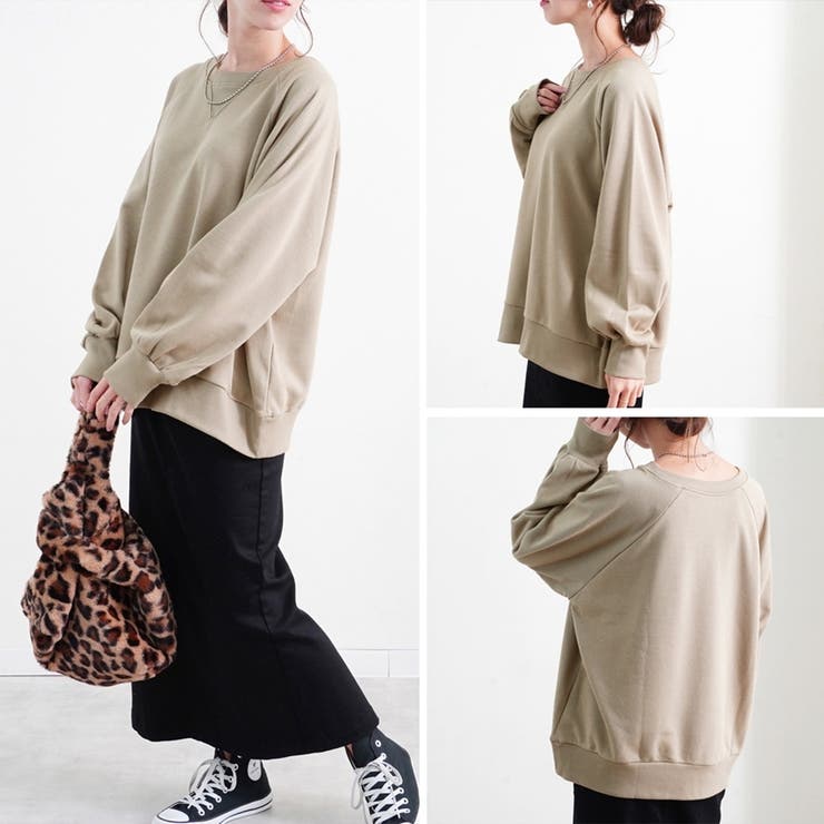 ボリューム袖プルオーバー トレーナー オーバーサイズ | relaclo | 詳細画像4 