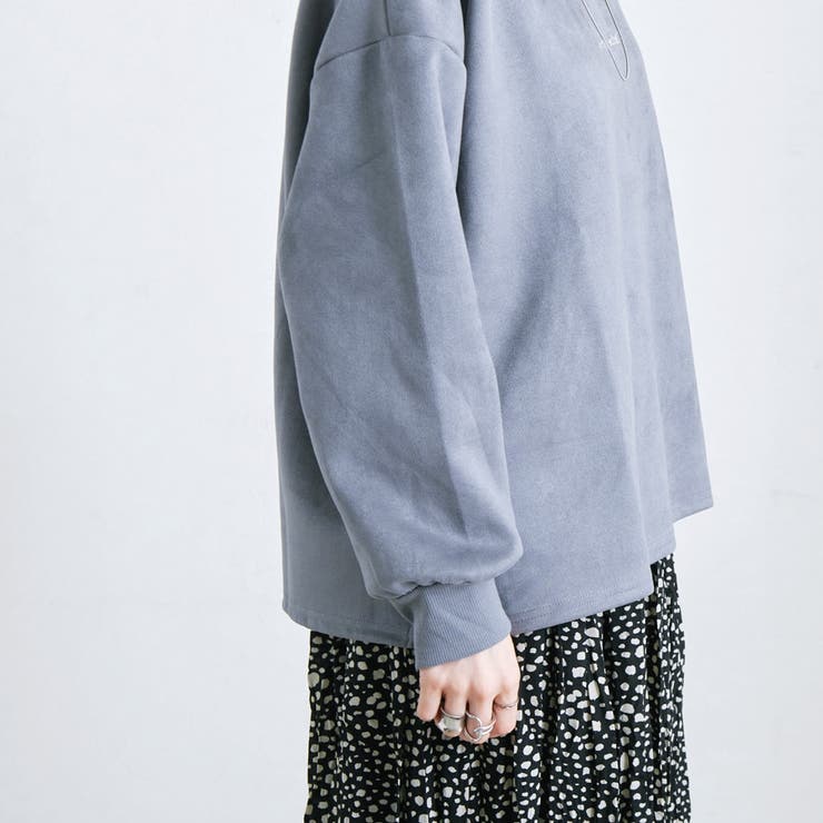 スエードプルオーバー トレーナー 刺繍 | relaclo | 詳細画像16 