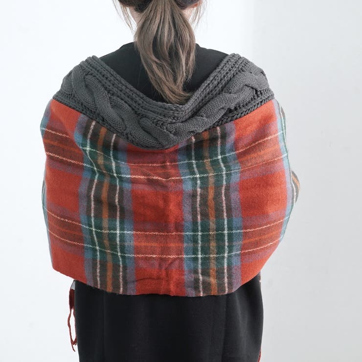 ストール チェックストール 異素材 | relaclo | 詳細画像14 