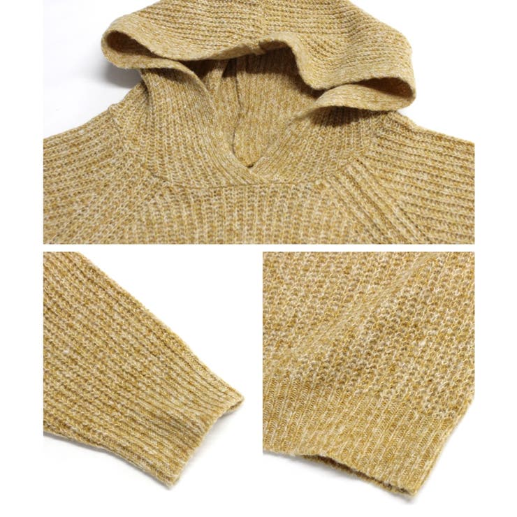 ニットパーカー ラグランスリーブ プルオーバー | LAPULE  | 詳細画像18 