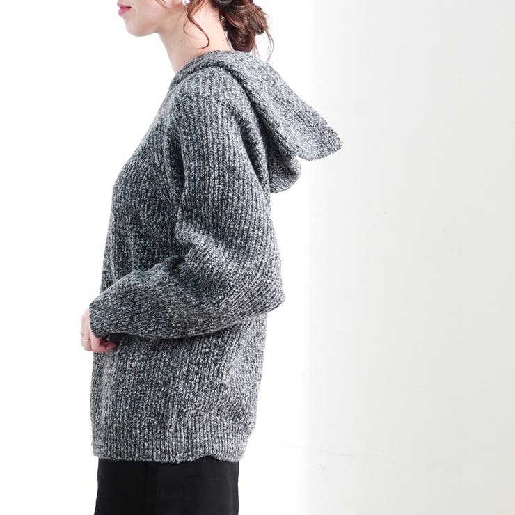 ニットパーカー ラグランスリーブ プルオーバー | LAPULE  | 詳細画像9 