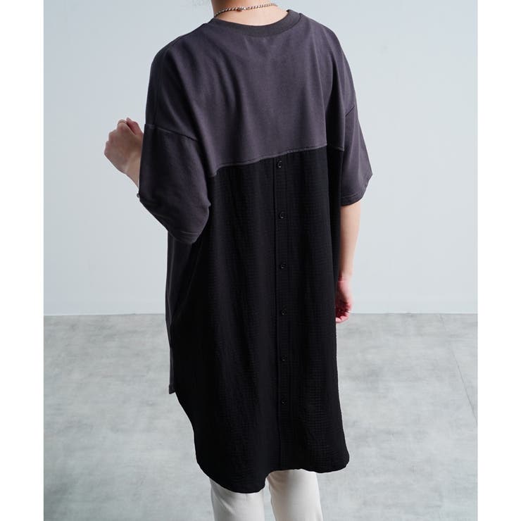 チュニック 異素材ドッキング バック切替 | LAPULE  | 詳細画像10 