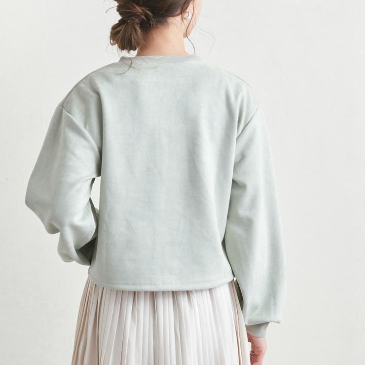 カーディガン フェイクスエードカーディガン レディース COMBI CARDIGAN/フェイクスウェードカーディガン（カーディガン