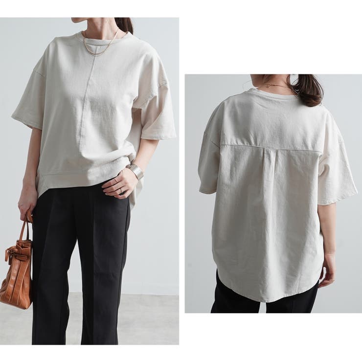 L'Appartement RIB LONGSLEEVE T-SHIRT グレー RIB LONGSLEEVE T-SHIRT（Tシャツ／カットソー）｜L'Appartement