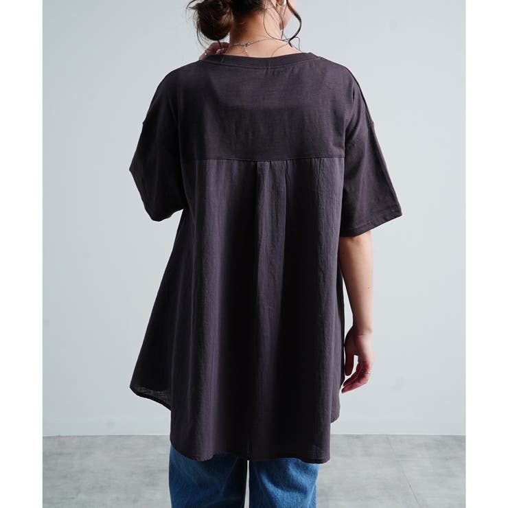 異素材切替 プルオーバー バック切り替え | LAPULE  | 詳細画像10 