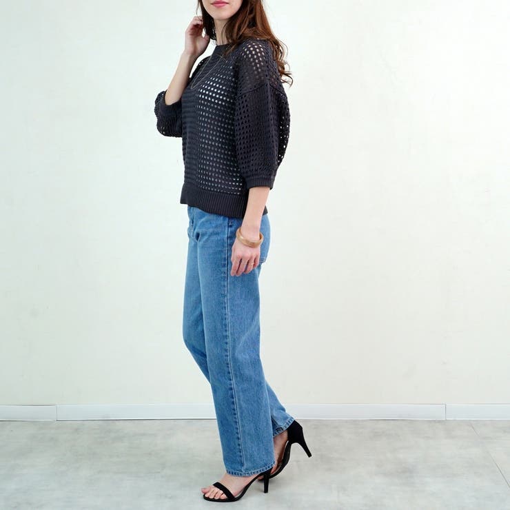 メッシュニット メッシュプルオーバー メッシュトップス | LAPULE  | 詳細画像12 