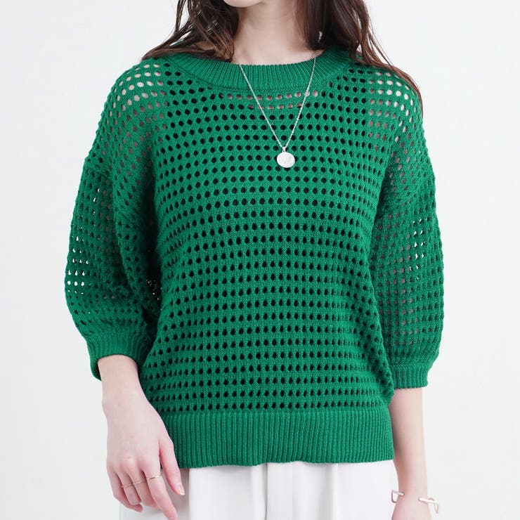 メッシュニット メッシュプルオーバー メッシュトップス | LAPULE  | 詳細画像5 