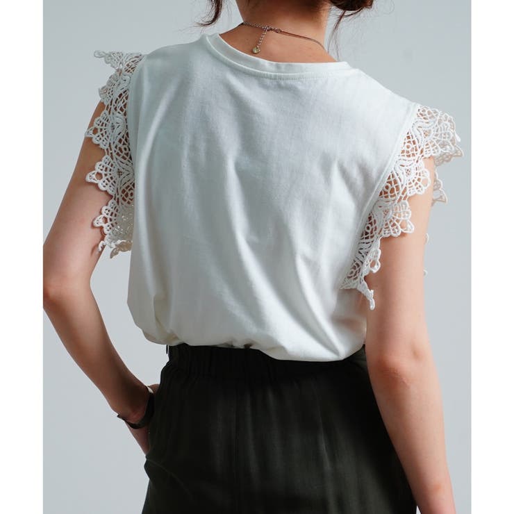 プルオーバー ノースリーブ レース | LAPULE  | 詳細画像17 