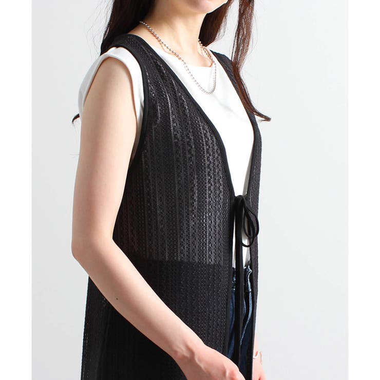 mideal ロングジレワンピース　long gilet onepiece