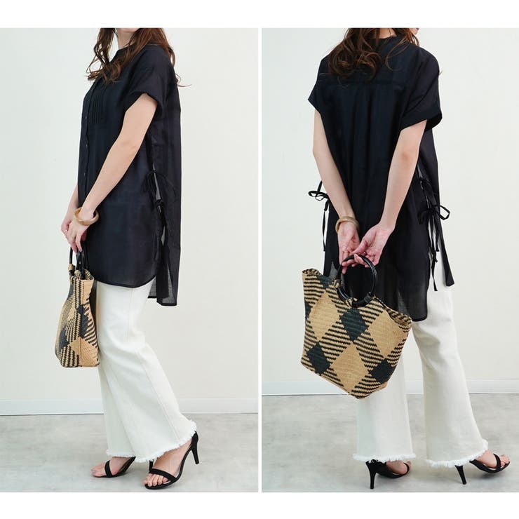 シアーブラウス シャツ 透け素材 | LAPULE  | 詳細画像9 