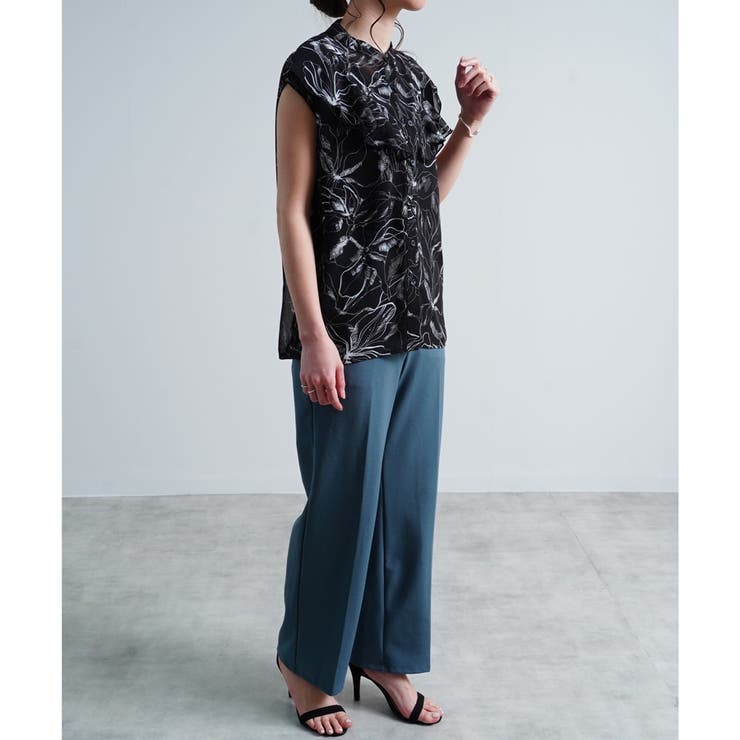 ブラウス シアーブラウス ノースリーブ | LAPULE  | 詳細画像12 