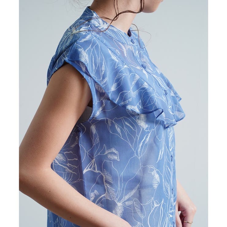 ブラウス シアーブラウス ノースリーブ | LAPULE  | 詳細画像20 