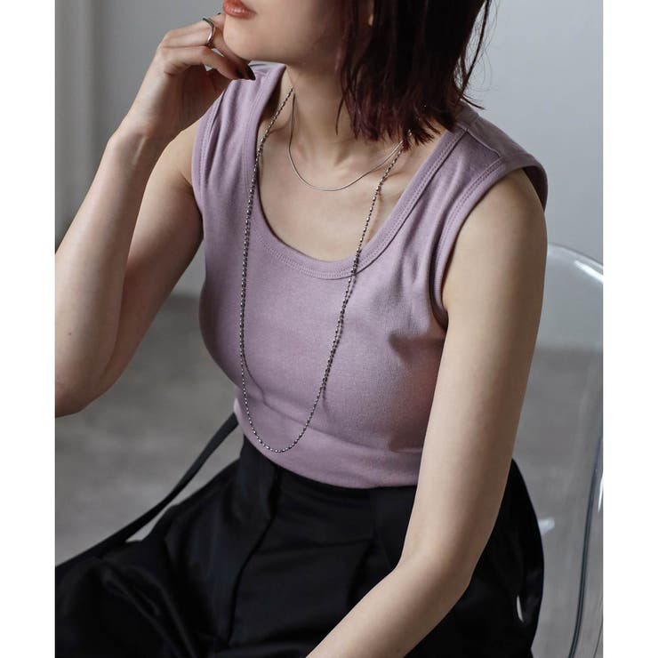 タンクトップ ノースリーブ velor rhonestone tank top レディース ESLOW タンクトップ ノースリーブ ESLOW/エスロー COMBINATION