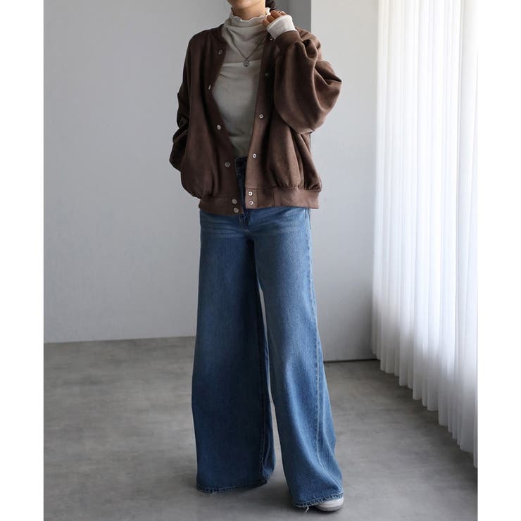 スタジャン 春アウター ノーカラー[品番：RLCW0004362]｜relaclo