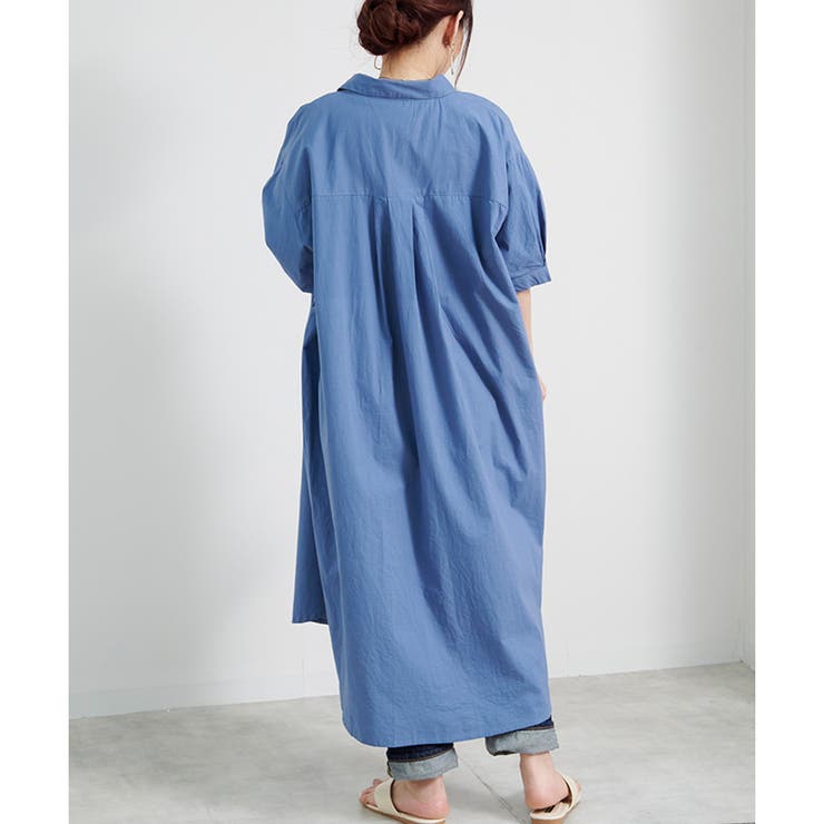 シャツワンピース 春 ロングシャツ | LAPULE  | 詳細画像5 