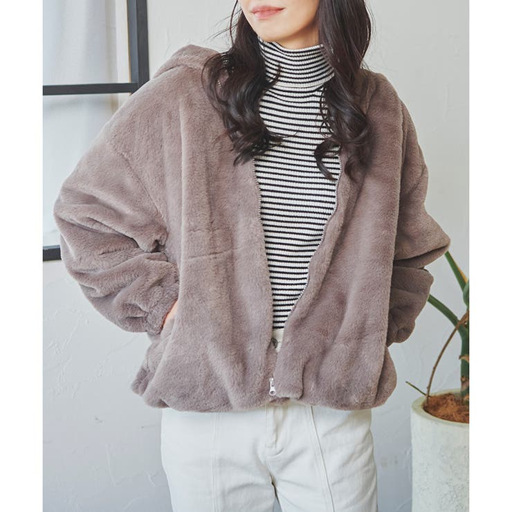 ファージャケット ファーブルゾン レディース | LAPULE  | 詳細画像5 