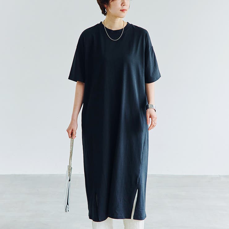 Tシャツ ワンピース 半袖[品番：RLCW0004886]｜relaclo（リラクロ