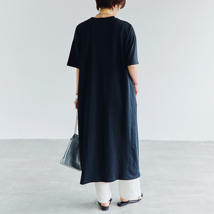 Tシャツ ワンピース 半袖[品番：RLCW0004886]｜relaclo（リラクロ