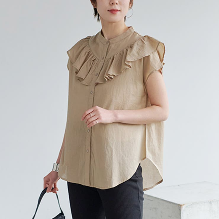 ブラウス ノースリーブ フレンチスリーブ | LAPULE  | 詳細画像4 