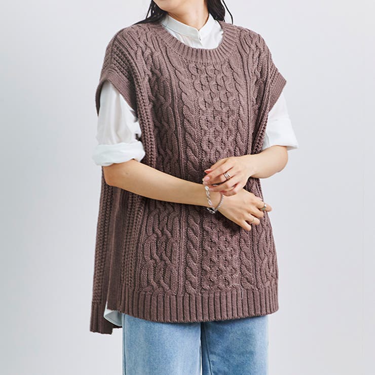 驚きの価格 ニット ベスト レディース[品番：SKLW0003060]｜LAPULE トップス