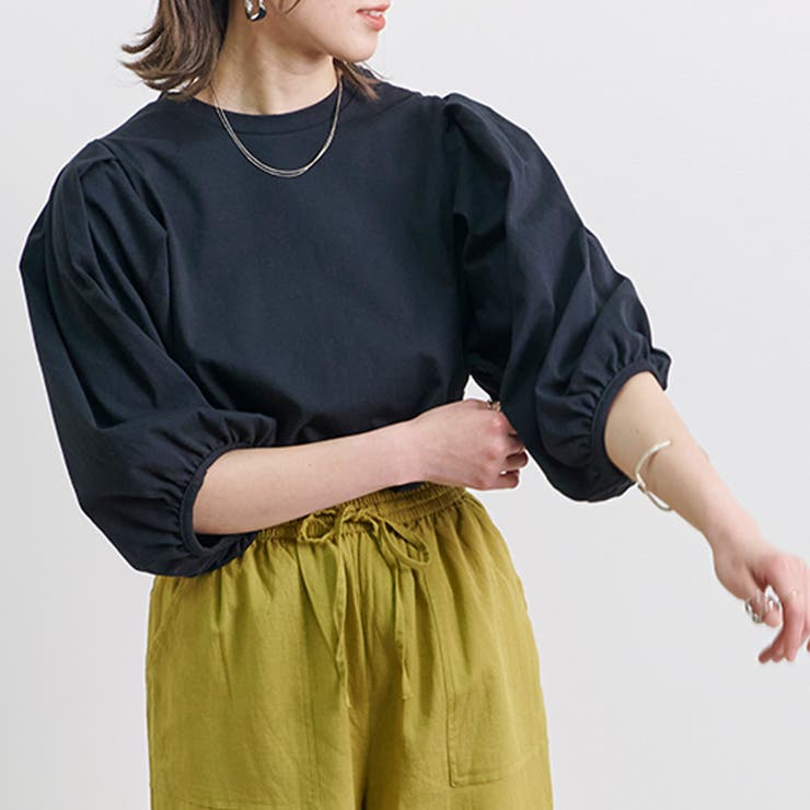 プルオーバー レディース 五分袖 | LAPULE  | 詳細画像15 