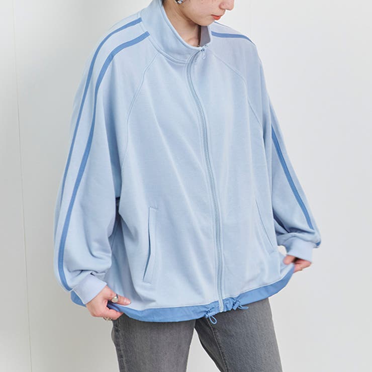 トラックジャケット レディース フロントジップ | LAPULE  | 詳細画像13 
