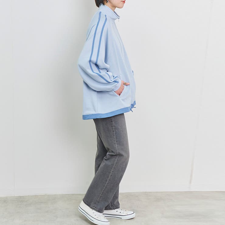 トラックジャケット レディース フロントジップ | LAPULE  | 詳細画像15 