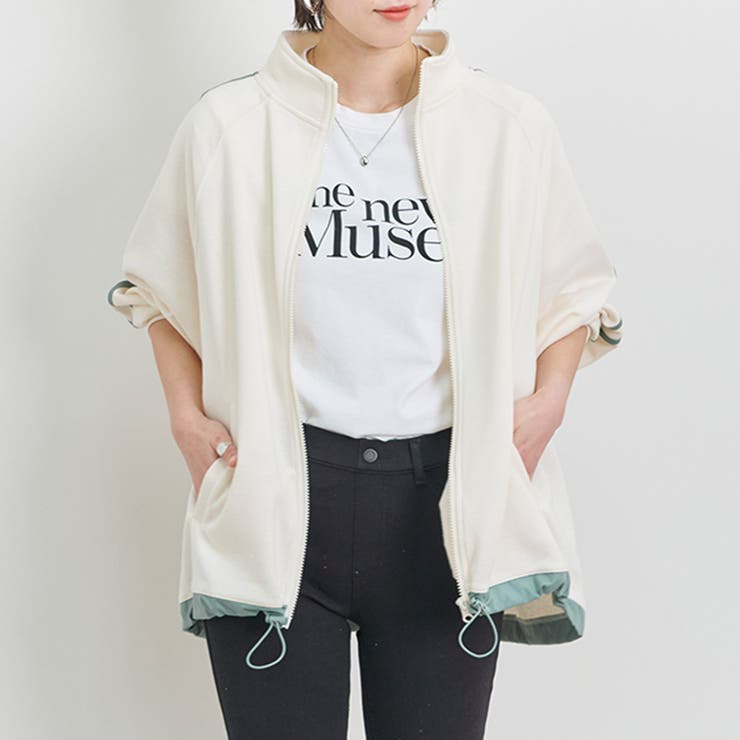 トラックジャケット レディース フロントジップ | LAPULE  | 詳細画像8 