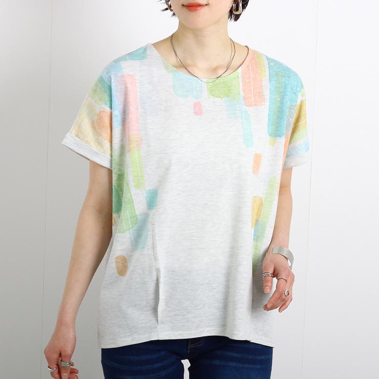 Tシャツ レディース 半袖[品番：RLCW0005290]｜relaclo