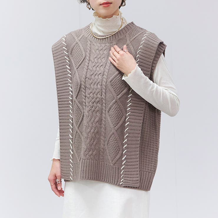 ベスト レディース ニット | LAPULE  | 詳細画像4 