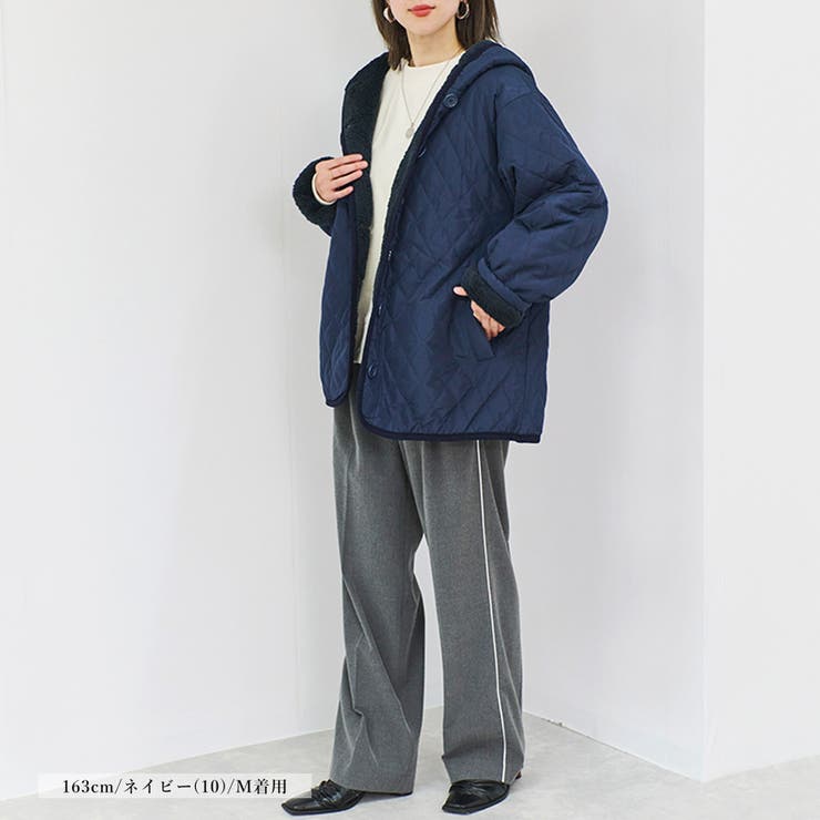 キルティングコート レディース 裏ボア | relaclo | 詳細画像12 