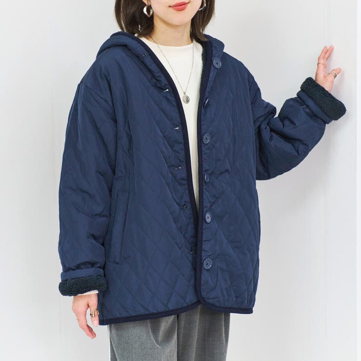 キルティングコート レディース 裏ボア | relaclo | 詳細画像14 