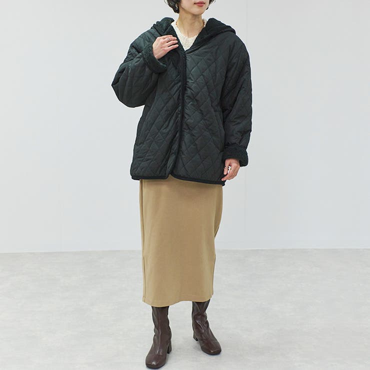 キルティングコート レディース ボア | relaclo | 詳細画像14 
