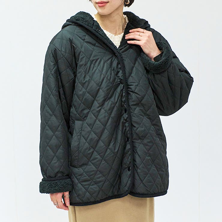 キルティングコート レディース ボア | relaclo | 詳細画像15 