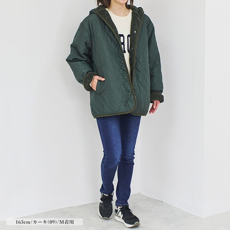 キルティングコート レディース ボア | relaclo | 詳細画像3 